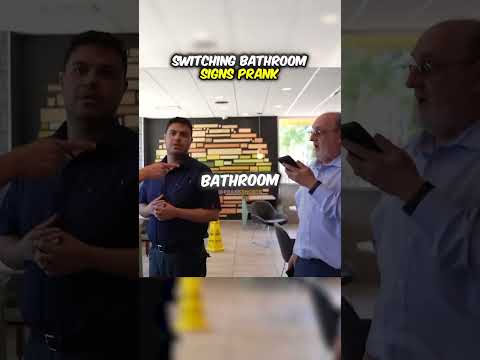 Switching Bathroom Signs Prank 😂