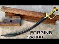 Forging a Sword out of Rusted Railway Track - Traditional Shamshir Sword