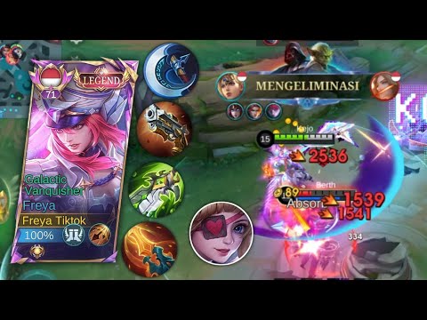 AGGRESSIVE FREYA FULL DAMAGE VS RUBY RAJA SPELL VAMP!! GAMEPLAY HARD GAME FREYA - MLBB