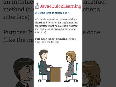 Define lambda expression? #corejava #interviewquestions #lamda #expression #java4quicklearning