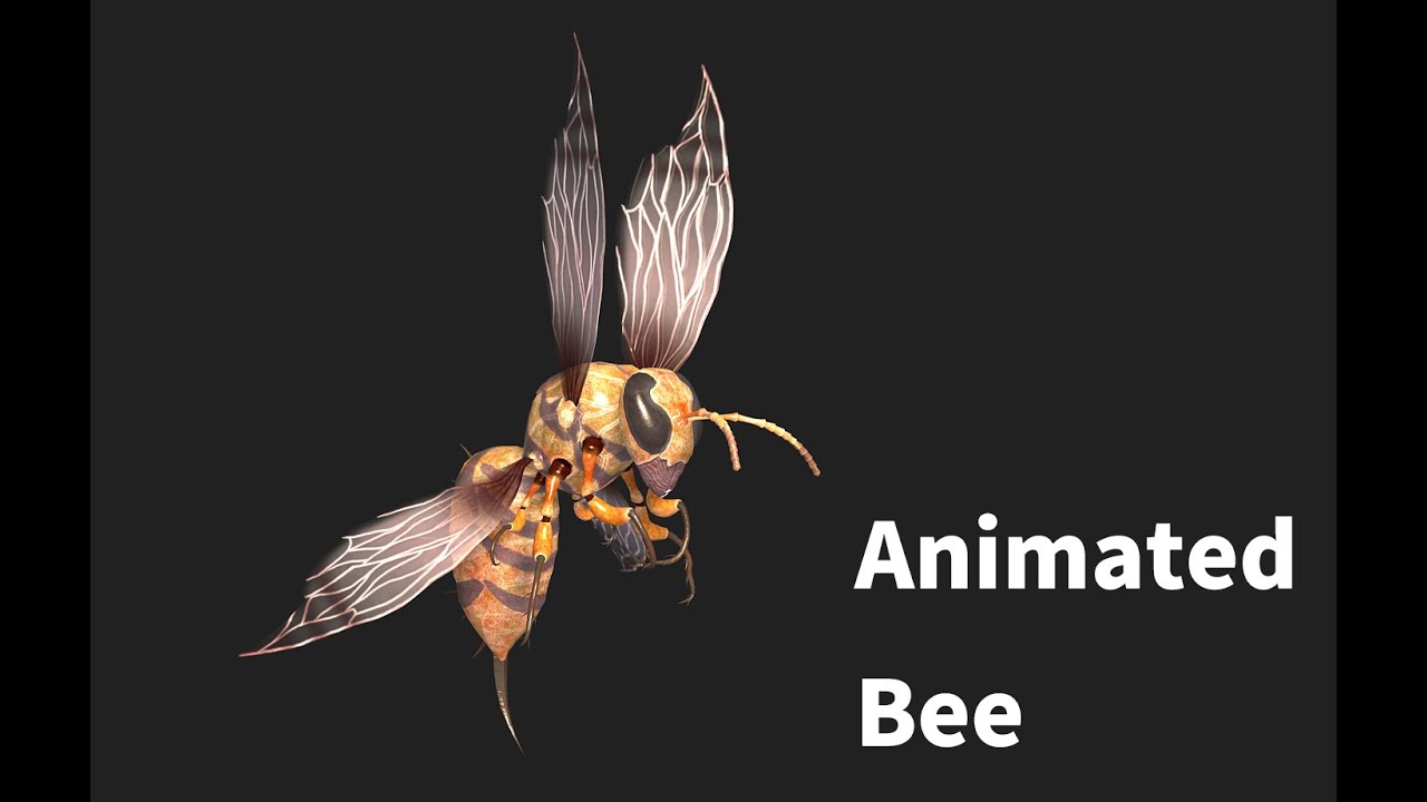 Animated bee 3D Model