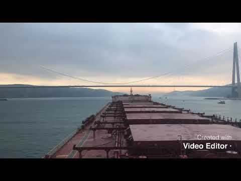 Big ship passing istanbul strait