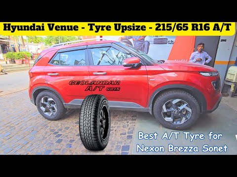 Best Tyre Upgrade for Venue | 215/65/R16 - Yokohama Geolandar A/T G015 |  Fit for Nexon Brezza Sonet