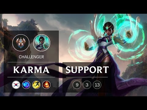 Karma Support vs Nami - KR Challenger Patch 9.4