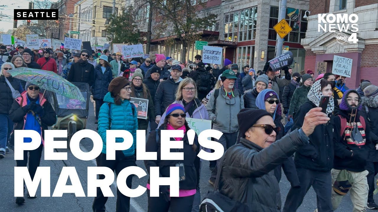 People's March draws thousands to Seattle Center ahead of Trump inauguration day