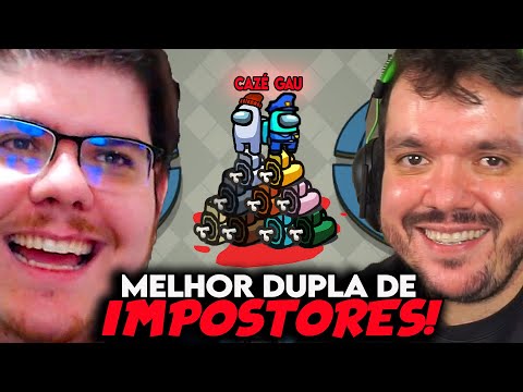 😨CAZÉ E GAULES FORMAM A MELHOR DUPLA DE IMPOSTORES DO AMONG US! UMA AULA DE COMO JOGAR DE IMPOSTOR!
