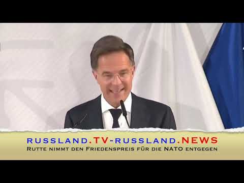 Rutte nimmt den Friedenspreis für die NATO entgegen