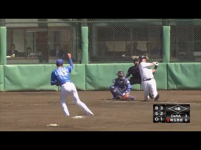 【ファーム】ライオンズ・山川がレフトスタンドへと飛び込む本塁打を放つ!! 2017/5/2 L-DB(ファーム)