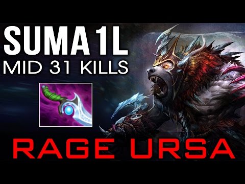 Dota 2 SumaiL Ursa Mid Lane - Diffusal Blade with 31 Kills - Rage Ursa