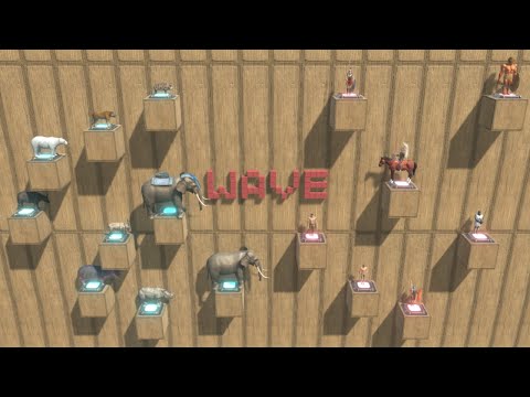 WAVE BATTLE Ancient Human vs Modern Mammals Animal Revolt Battle Simulator