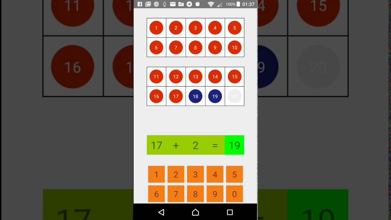 addition subtraction video from app