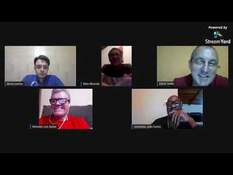 Bater-papo com dois craques do EC Taubaté, Reinaldo Xavier e Neto.