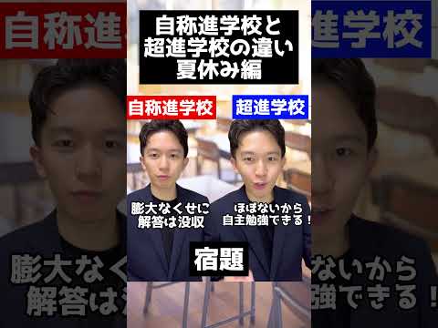 医学科 自称進学校と超進学校の違い【夏休み編】