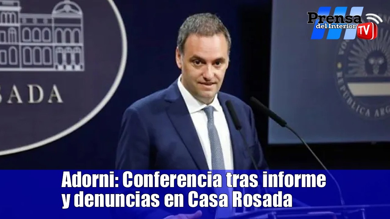 Adorni: Conferencia tras informe y denuncias en Casa Rosada
