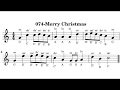 074-Merry Christmas music sheet