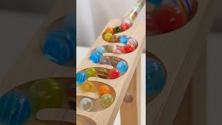 MarbleRun ☆ Colorful Marbles& Long Stairway Wooden Course♪#marblerun #coloful #マーブルラン