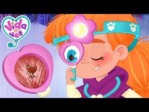 Flea's can Jump Really High! | Vida the Vet | Cartoons for Kids