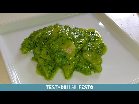 testaroli al pesto