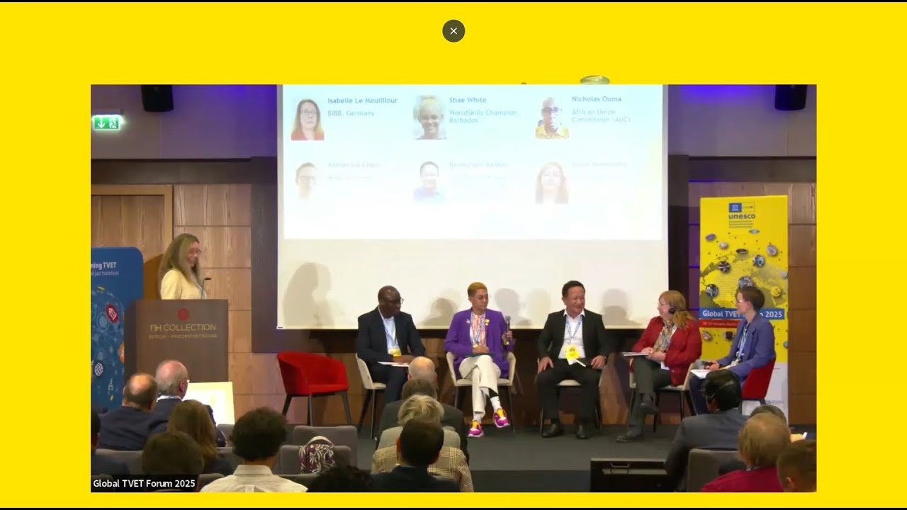 Global TVET Forum 2025, 28 October 2025, Regional perspectives and youth voices