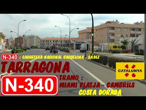 N-340 Tarragona , COSTA DORADA Tramo: Miami Platja - Cambrils , Cataluña.