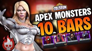 Apex Monsters: 10 BARS! Emma Frost Counters & Best Champions | MCOC Apex Coliseum