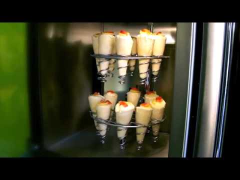 video 1, Four cône à pizza électrique à air chaud 16 cônes