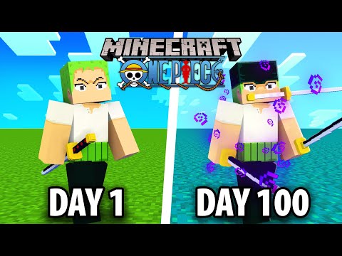 Senpirates - I Survived 100 Days in ONE PIECE Minecraft...