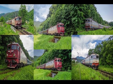 Trenuri Trains Vonatok поезда Züge Pociągi on Mures River Valley-RO- [4K UHD]