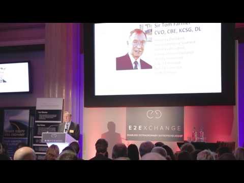 Sir Tom Farmer, Founder of Kwik-Fit sharing his entrepreneurial journey at E2E National Reception