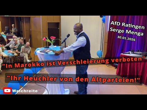 "You hypocrites from the established parties!" Serge Menga, speech at the AfD New Year's receptio...