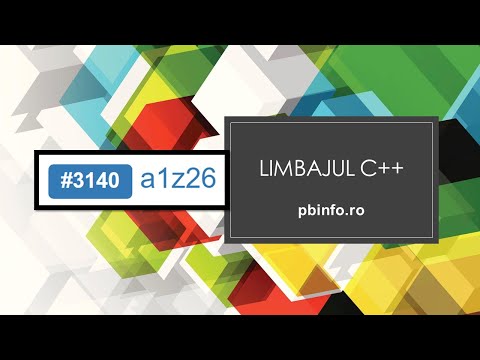 Limbajul C++, problema #3140 a1z26 de pe pbinfo.ro