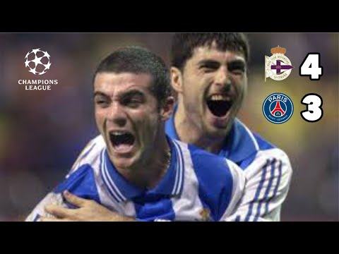 Deportivo 4-3 PSG | Champions League 00/01 | Incredible comeback | Canal + match