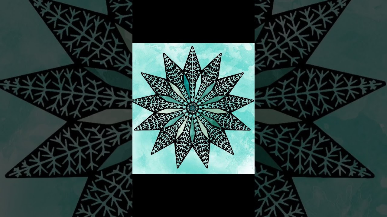 winter snowflake from Enchanted Snowflakes Coloring Book by Lori-Lee Craig