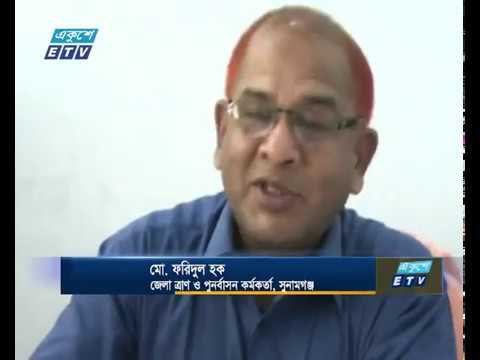 উজান থেকে নেমে আসা পাহাড়ি ঢলে পানি বাড়ছে সুনামগঞ্জে