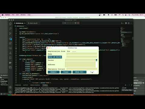 How To Develop A Database Using Python Saving To Sqlite Database Pysimplegui Python 7