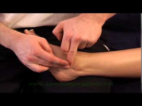 Cross friction massage for ankle sprains