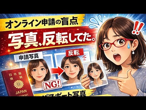 【超重要】パスポートオンライン申請で左右反転!?知らないと“使えない”可能性