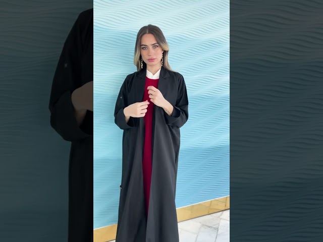 عباية سوداء بفستان احمر كسر داخلي مثبت - بليتس VI