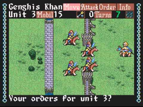 Strategy game Endings - Genghis Khan II (SNES)