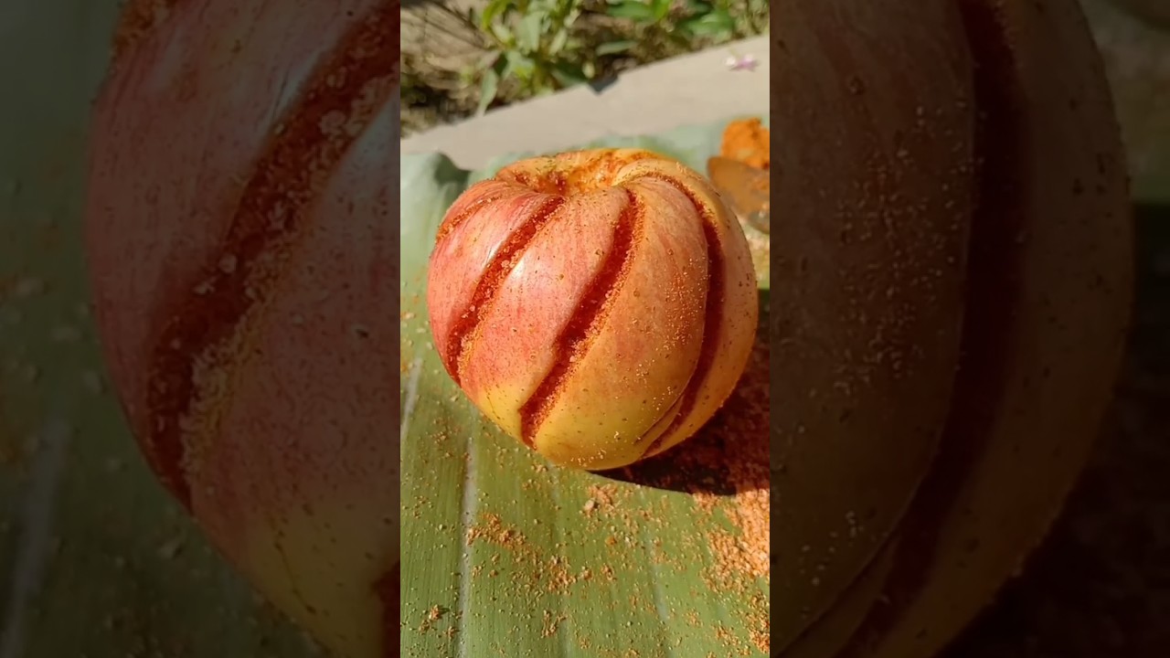mouth watering apple masala 🍎😋#shorts #youtubeshorts #food #fruit #trending #viral #apple #spicy