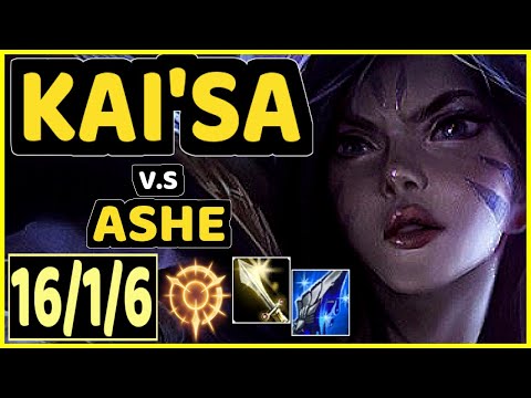 K1NG (KAI'SA) vs ASHE - 16/1/6 KDA BOTTOM ADC GAMEPLAY - OC Ranked MASTER