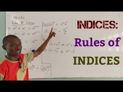 Indices: How to Solve Indices Problems||Rules of Indices