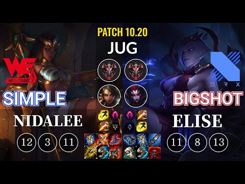 WEA Simple Nidalee vs DRX BigShot Elise Jungle - KR Patch 10.20