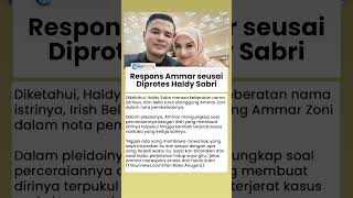 Respons Ammar Zoni Diprotes Haldy Sabri Imbas Seret Nama Irish Bella saat Membacakan Nota Pembelaan
