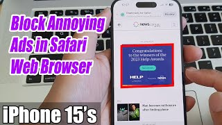iPhone 15/15 Pro Max: How to Block Annoying Ads in Safari Web Browser