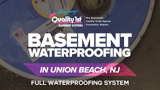 Watch video: Basement Waterproofing In Union Beach, NJ