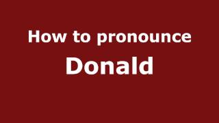 How to pronounce Donald