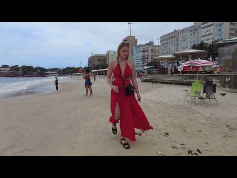 🇧🇷🏖️ Copacabana Beach Walk 🌞🌊Rio de Janeiro, Brazil 