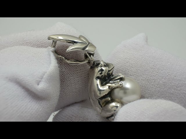 Срібний кулон "Лягушка" 11юф Відео огляд