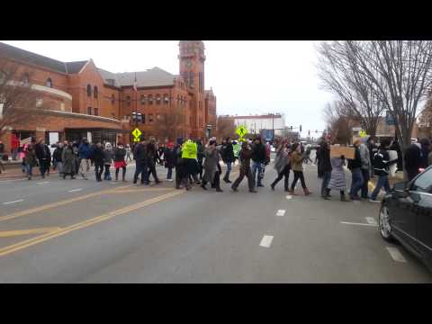 11-25-14 #Ferguson Rally in front of Champaign County Courthouse & Police Station